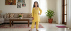 Sunshine Blossom Embroidery Yellow Pairs Girls