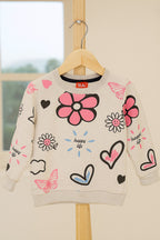 Happy Life Oatmeal Sweatshirt Girls