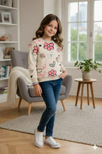 Happy Life Oatmeal Sweatshirt Girls