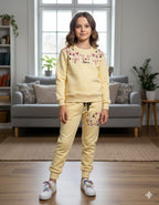 Love Peach Embroidery Lemon Track-suit Girls