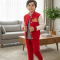 Lion Logo Red Baseball Track-Suit Boys ( R-204 )