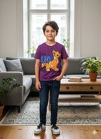 Lion Dark Purple T-Shirt Boys
