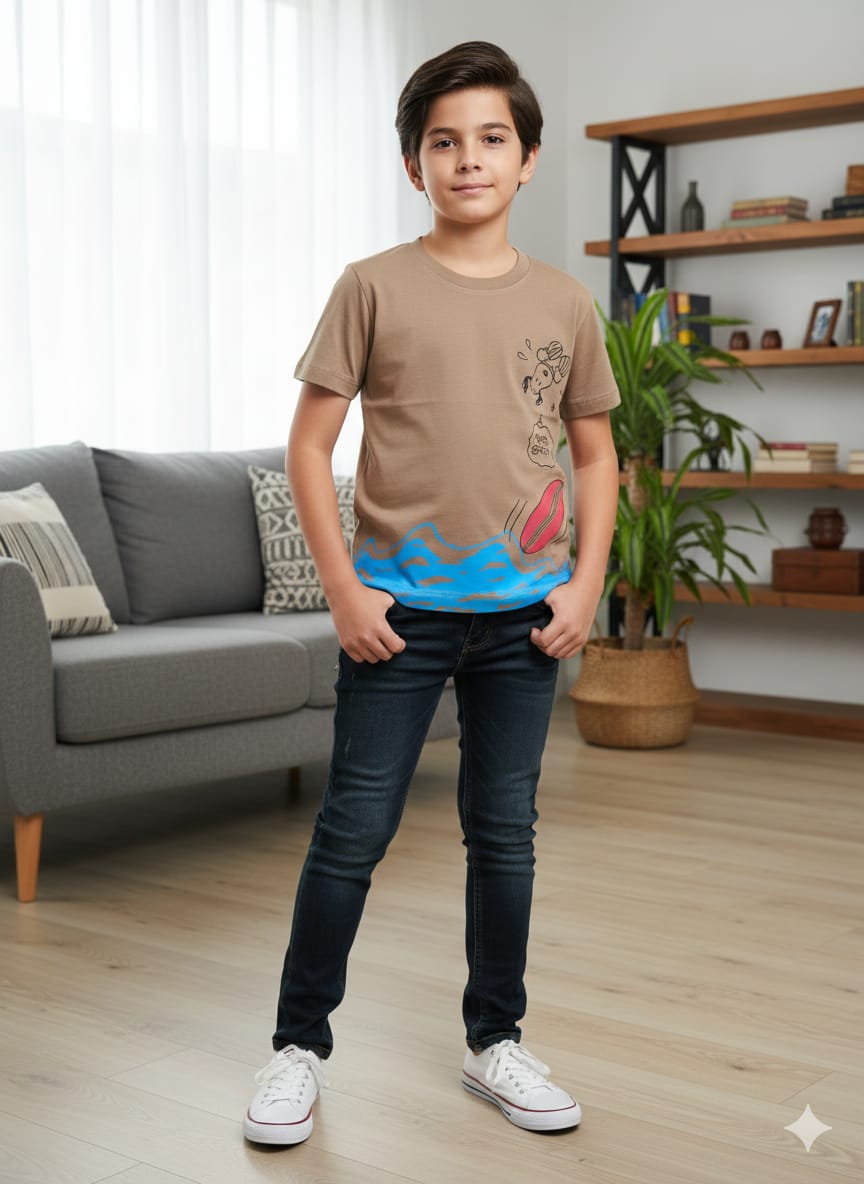 Good Grief Dark Peach T-Shirt Boys(R 429)