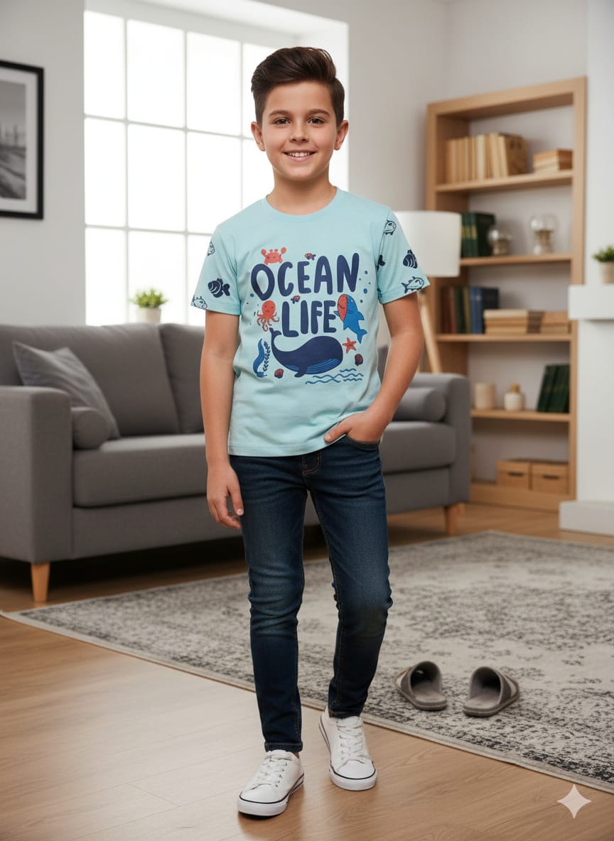 Ocean Life Sky T-Shirt Boys