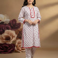 Petal Pattern All over Print White Pairs Girls ( R-156 ) Factory
