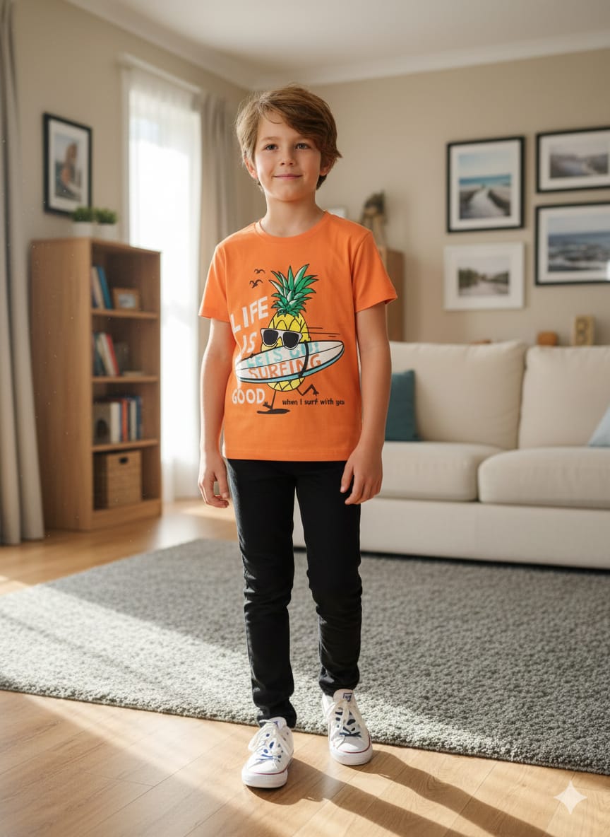 Lets Surfing Orange Trouser Shirt Boys ( R-84-85) Factory