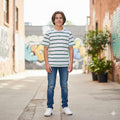 Parrot & White Line T-Shirt Boys ( R-  20)