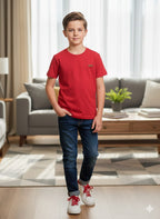 Back Bencher Logo Red T-Shirt Boys ( R 364 )