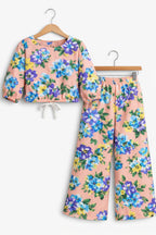 Green & Purple Flower Full Sleeve Skin Skate Fish Girls ( R-513 )