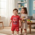 Little Dude Red Nicker Suit New Born(R-458)