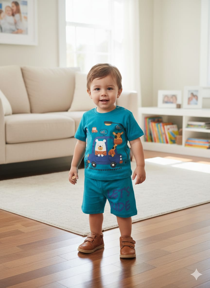 Let's Ride Ferozi Nicker Suit New Born