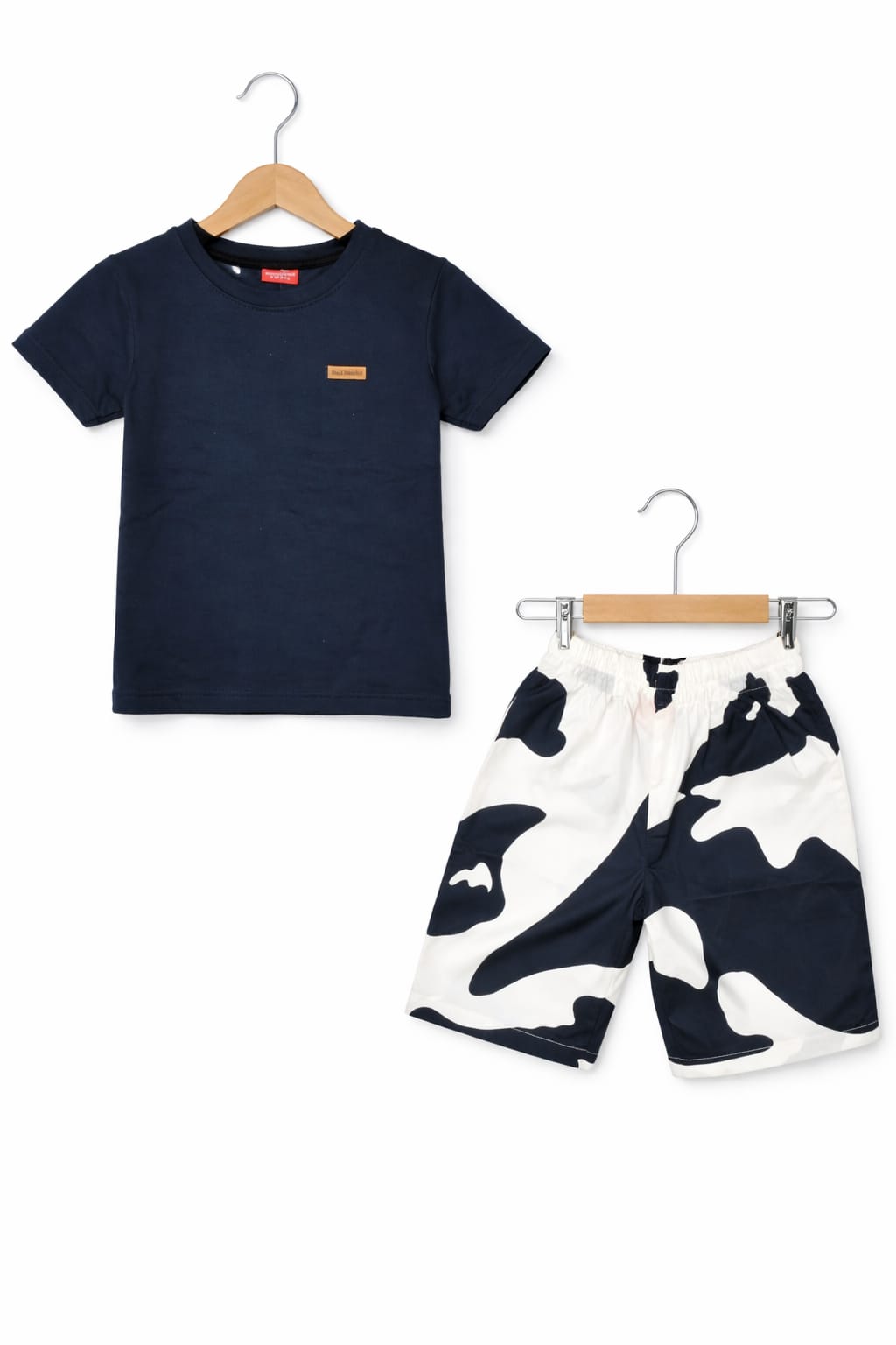 Simple Navy Cotton Nicker Suit Boys ( R-386 )