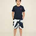 Simple Navy Cotton Nicker Suit Boys ( R-386 )