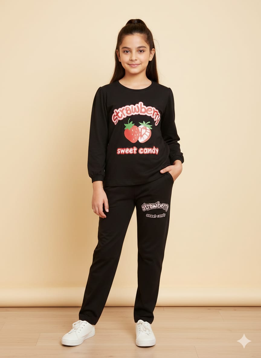 Sweet Candy Black Trouser Shirt Girls ( R-214-30 )