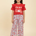 It Cool Kind Red T-Shirt & Flapper Girls ( R-206 )