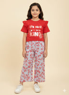 It Cool Kind Red T-Shirt & Flapper Girls ( R-214-30 )