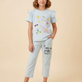 Fun IN The Sun Sky Trouser Shirt Girls ( R-214-30 )