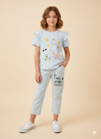 Fun IN The Sun Sky Trouser Shirt Girls ( R-214-30 )