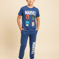 Marvel Print Royal Blue Trouser Shirt Boys ( R-214-30 )