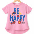 Be Happy Baby Pink T-Shirt Girls ( R-345 )