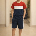 Red & Black Penal Nicker Suit Boys ( R-34 )