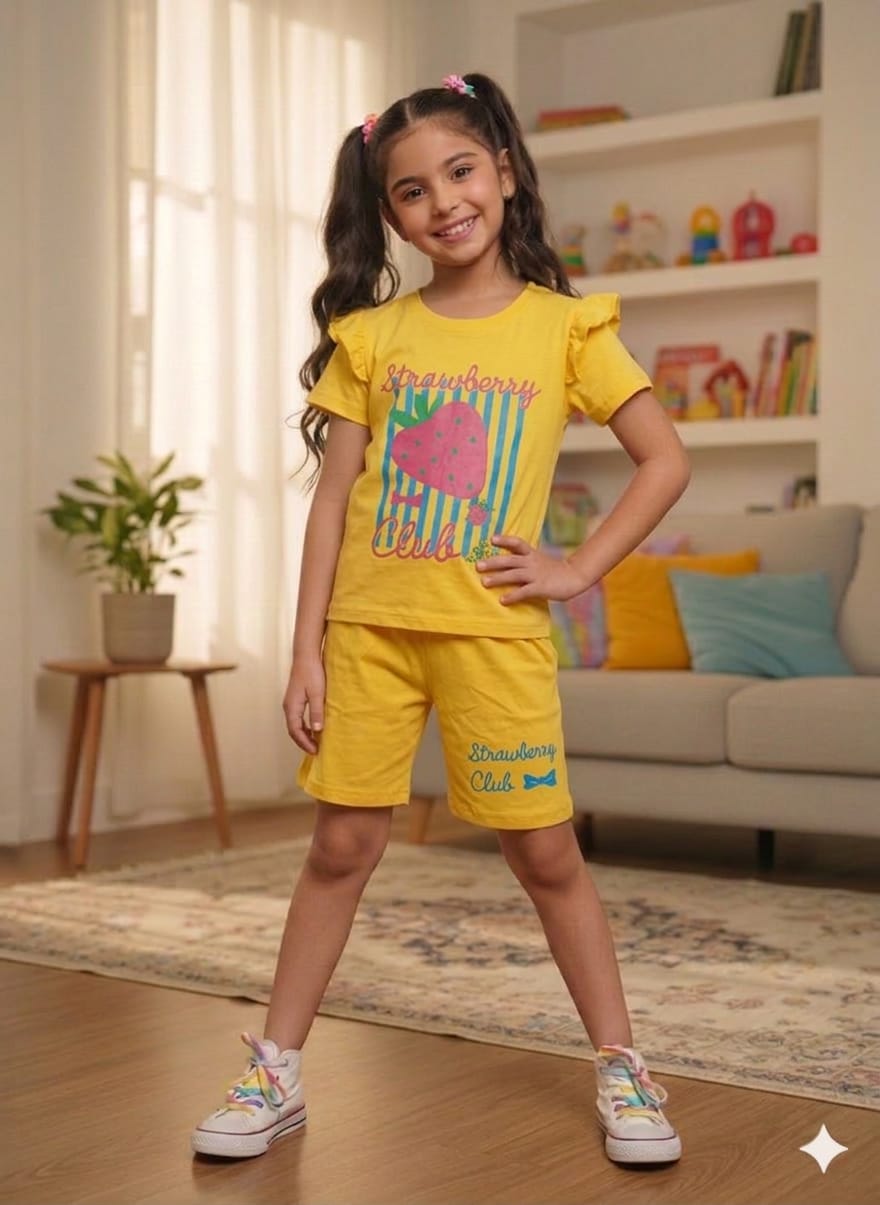 Strawberry Club Yellow Nicker Suit Girls ( R-31,474  )
