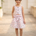 Petal Pop Sleeveless Baby Pink Skirt Suit Girls ( R-410 )