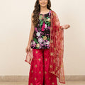 Fancy Pink Gharara Suit Girls ( R-162 ) Factory