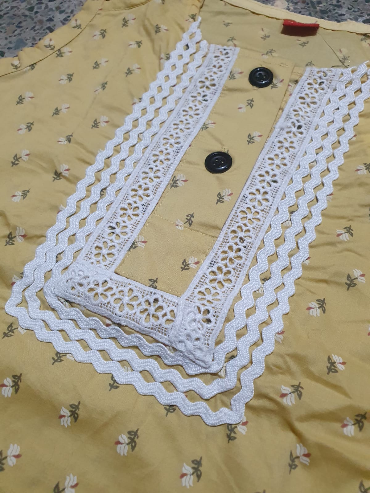 White Flower Sleeveless Lemon Suit Girls