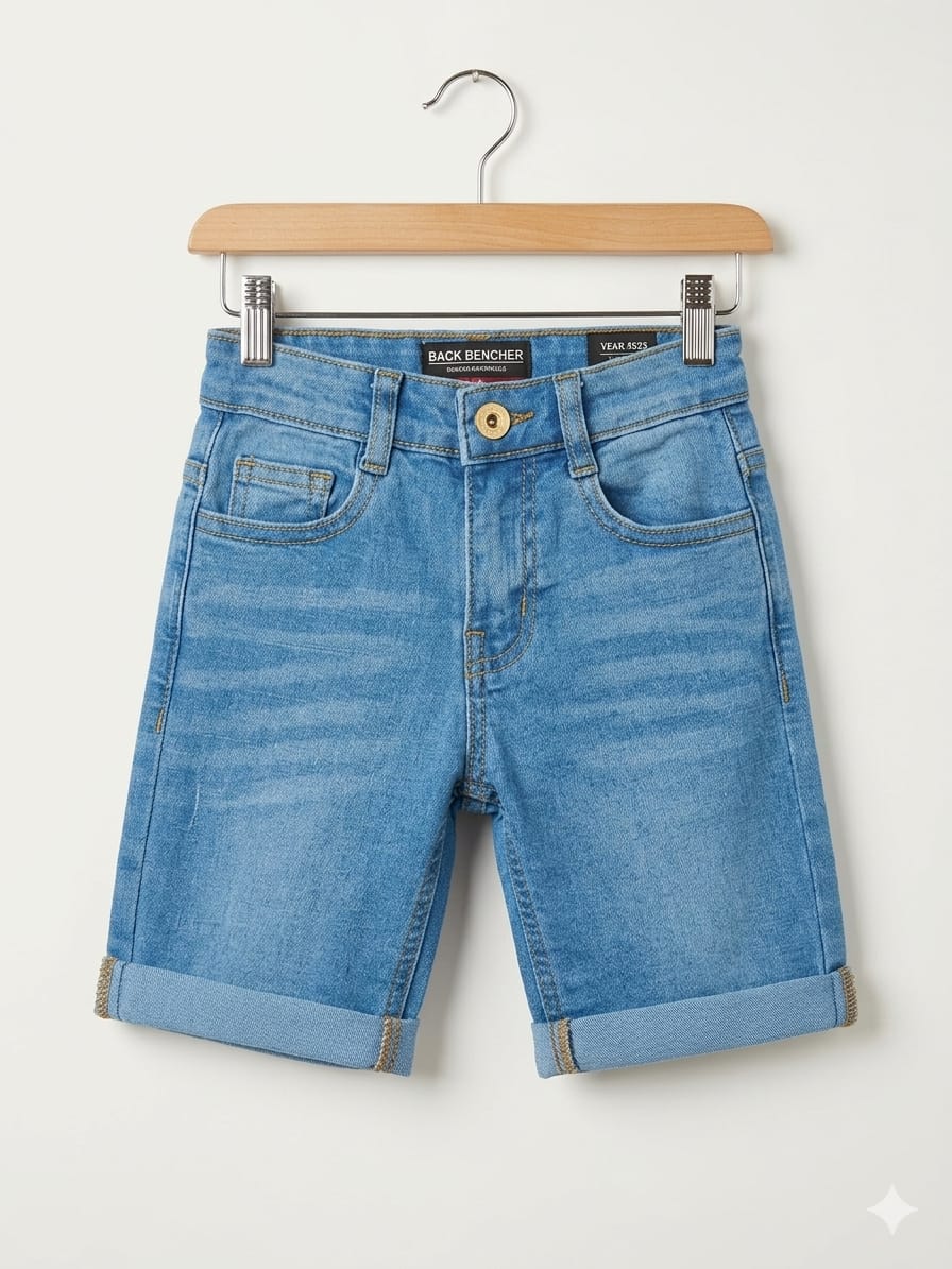 Mid Blue Denim Shorts Boys