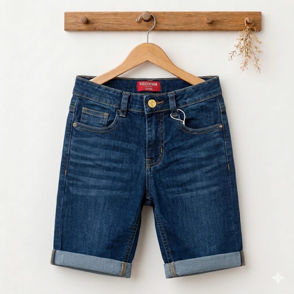 Dark Blue Denim Shorts Boys
