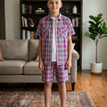 C-Green Cream Check Casual Nicker Suit Boys ( R-112,465 )