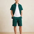 Dark Green Check Casual Nicker Suit Boys