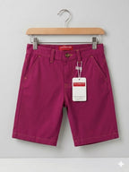 2 Pocket Mahroon Cotton Shorts Boys