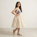 Sparkle Queen Cream  Frock Girls