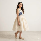 Sparkle Queen Cream  Frock Girls