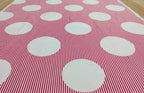 Front Embroidery Red White Striper 2Pcs Suit Girls