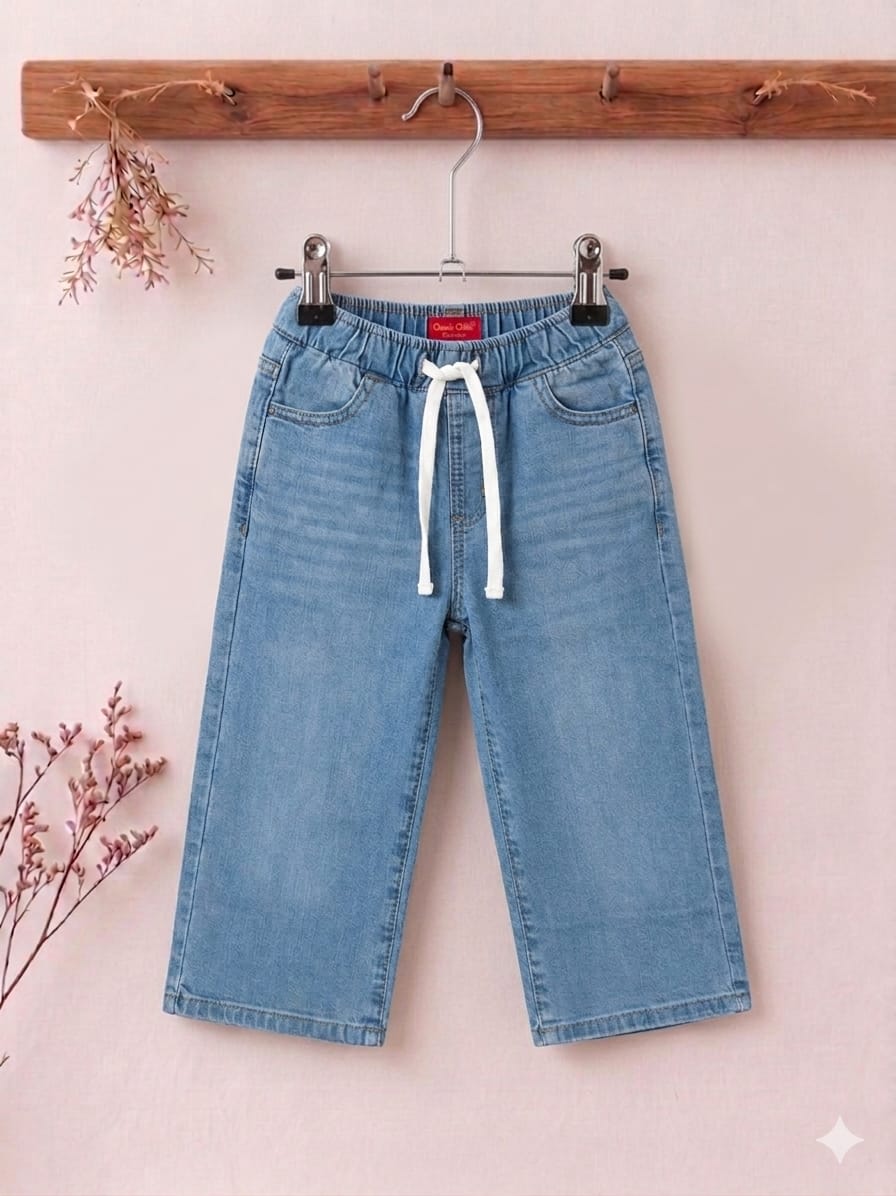 Simple Sky Blue Jeans Girls