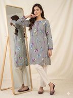 Rose Flower Black White Line Top For Women