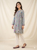 Rose Flower Black White Line Top For Women