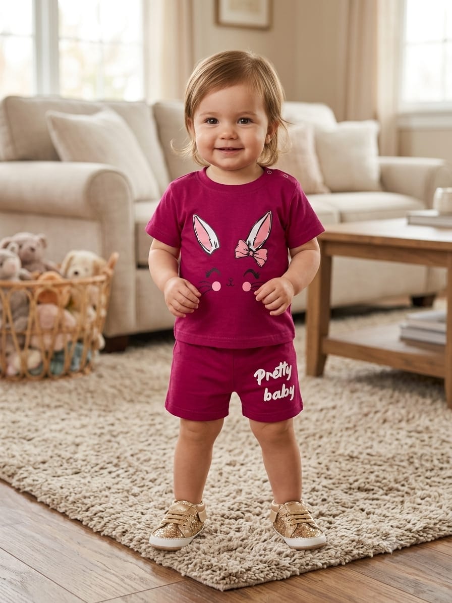 Pretty Dark Pink Nicker Suit New Born