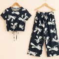 Love Sun Flower Half Sleeve Black Skate Fish Girls (R-512)