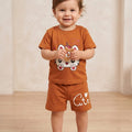 Cute Kitty Dark Peach Nicker Suit New Born