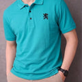 Horse Logo C-Green Collar Polo-Mens