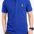 Pineapple Logo Royal Blue Collar Polo Shirt For Men's