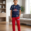 Spiderman Print Navy Trouser Shirt Boys (R-427)