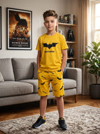 Batman Print Yellow Nicker Suit Boys (R-147)
