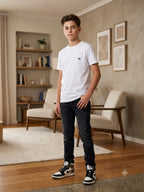 BB Logo Half Sleeve White T-Shirt Boys (R-103)