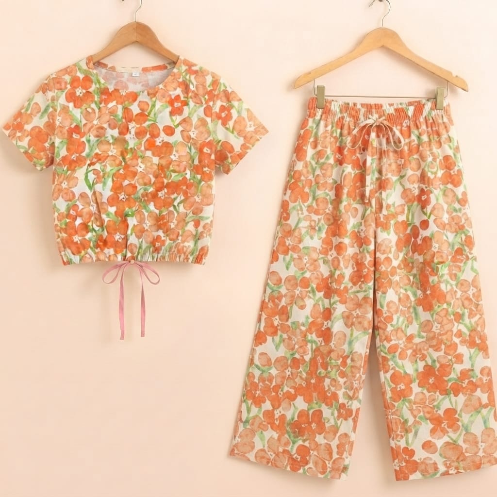 Orange Cherry Half Sleeve Off-White Skate Fish Girls ( R-325 )