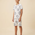 Leaf Pattern White Nicker Suit Boy